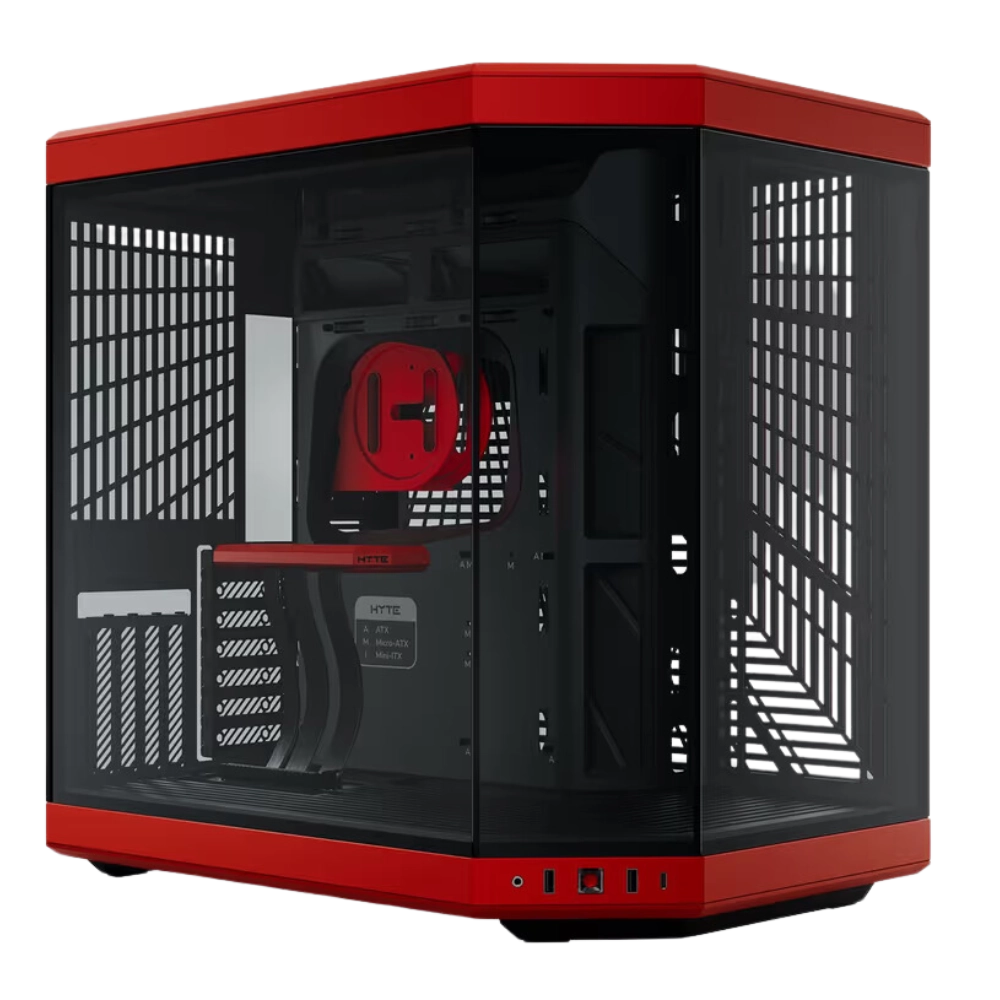 HYTE Y70 Red/Black ATX Mid Tower PC Case