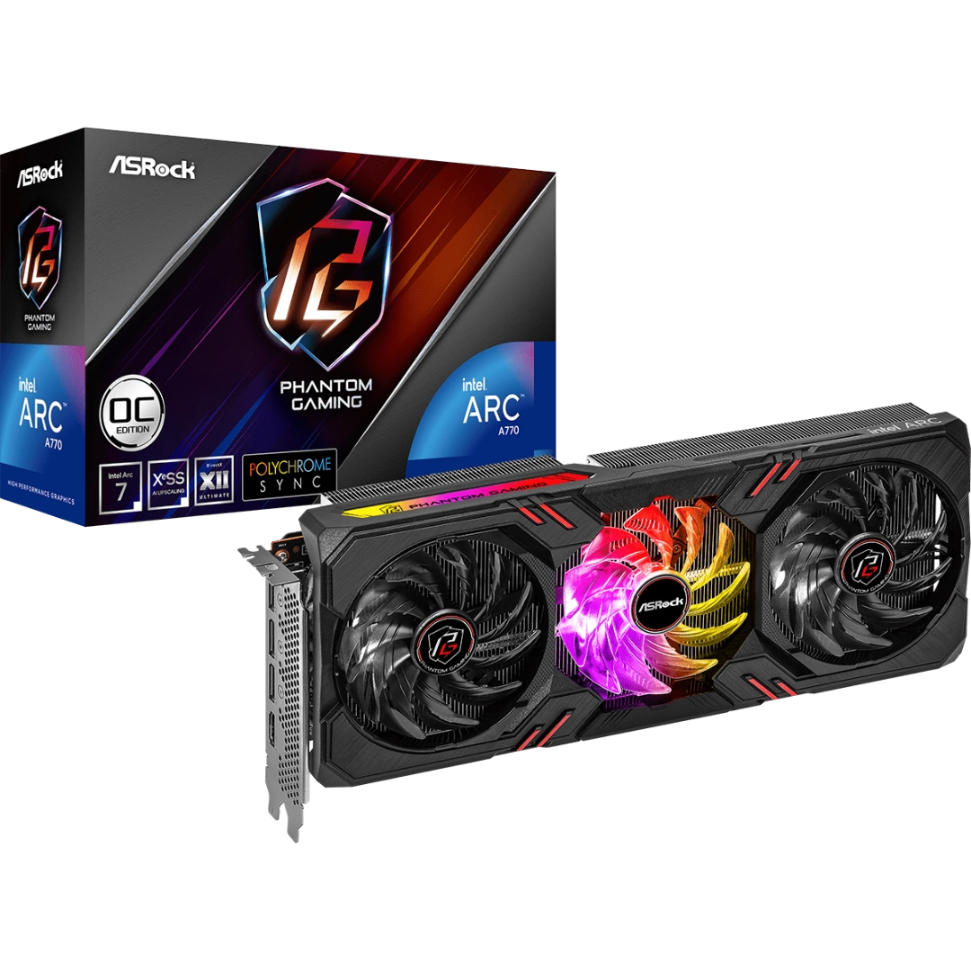 ASRock Intel Arc A770 Phantom Gaming OC 16GB GDDR6 Graphics Card
