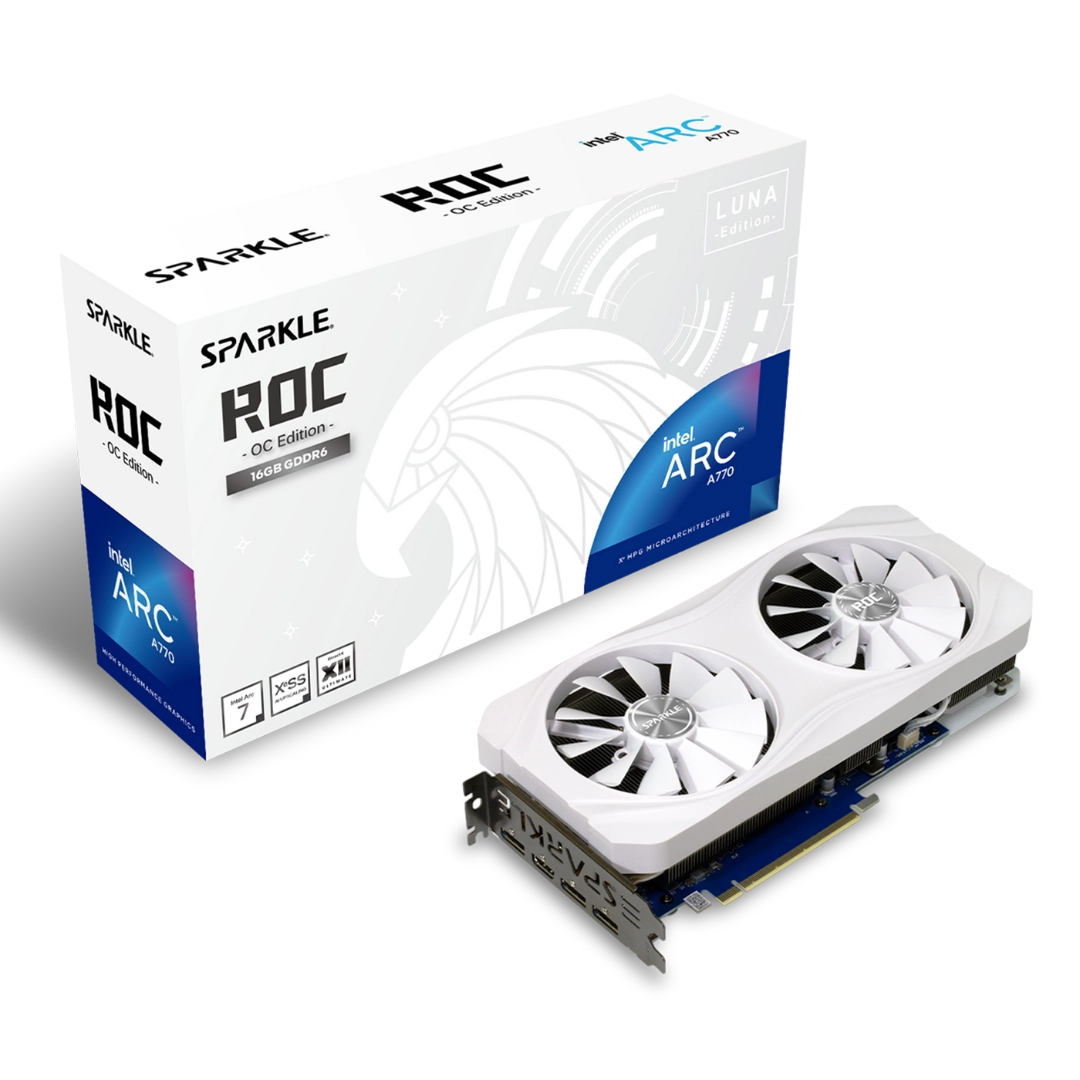 Sparkle Intel Arc A770 ROC Luna OC 16GB GDDR6 Graphics Card