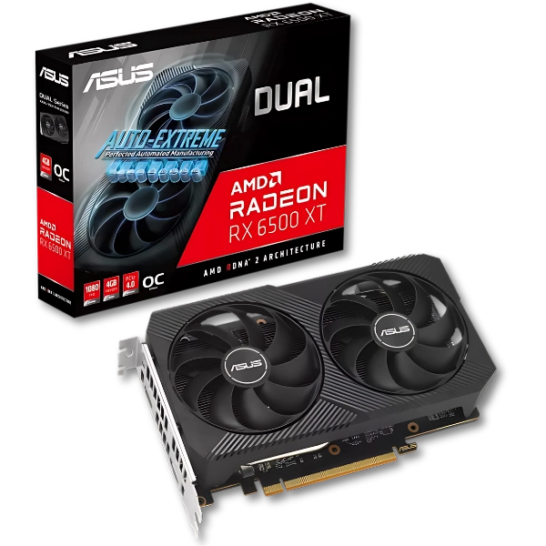 ASUS Dual OC Radeon RX 6500 XT 4GB Graphics Card