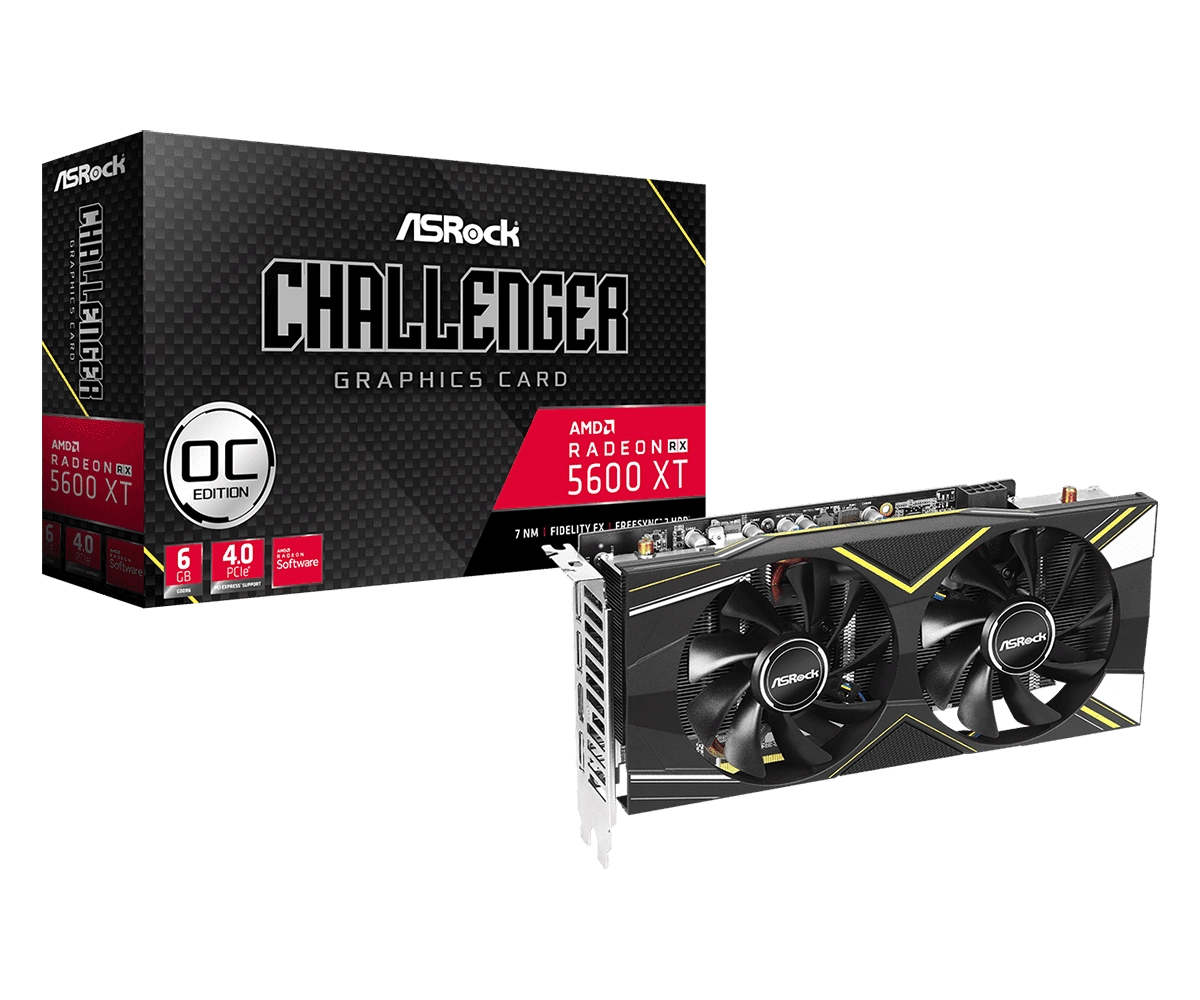 ASRock Radeon RX 5600 XT Challenger D 6G OC 6GB Graphics Card