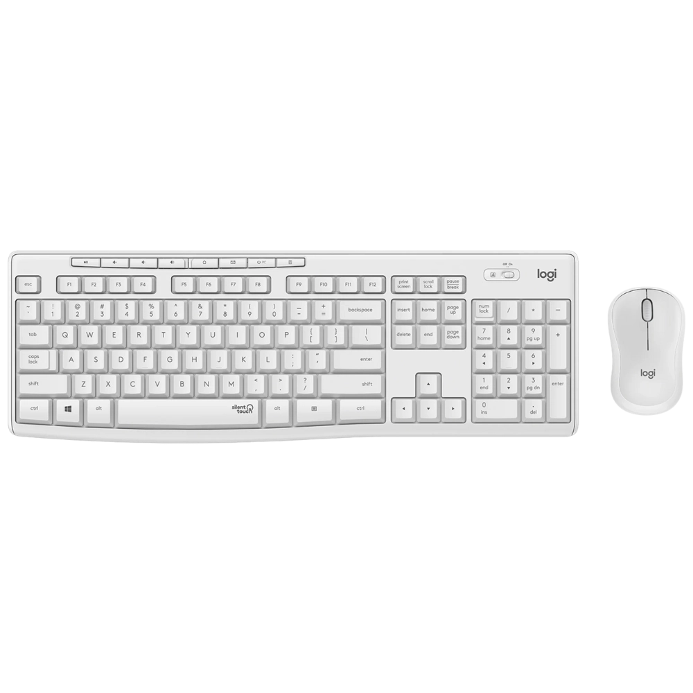 Logitech MK295 Keyboard w/ Mouse White Combo