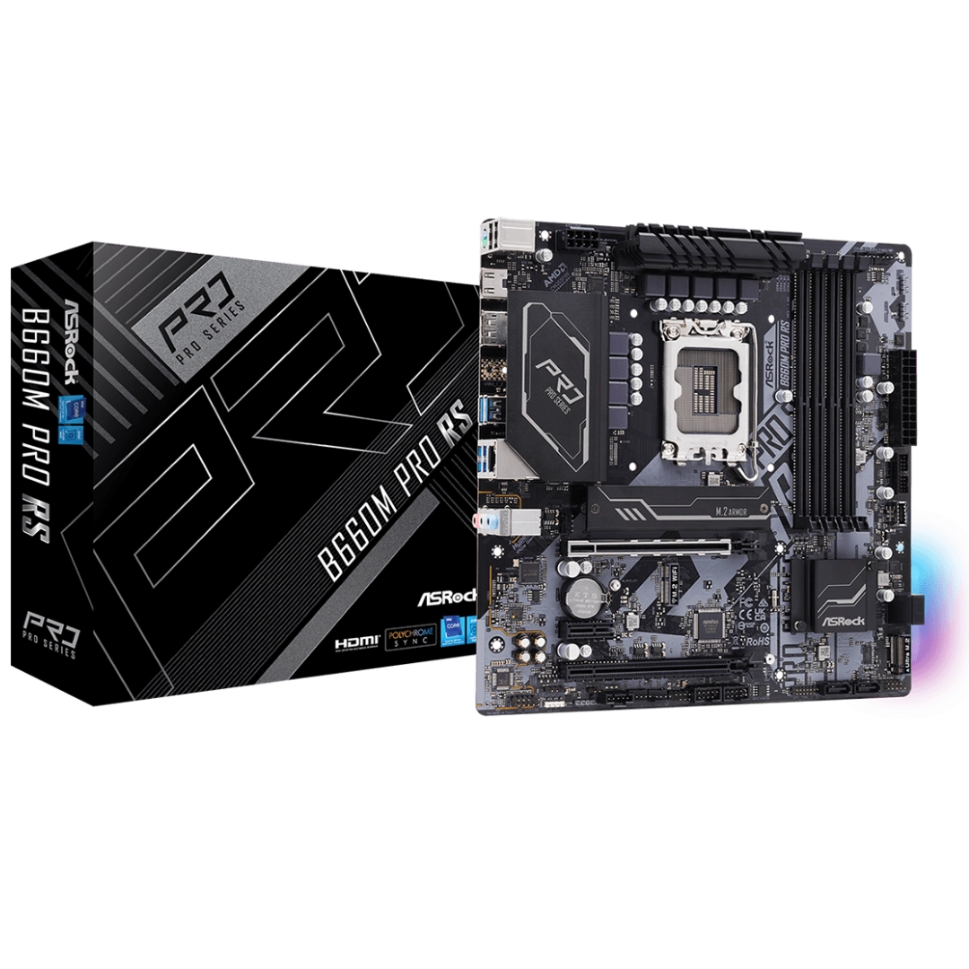 ASRock B660M Pro RS Micro ATX LGA1700 Motherboard
