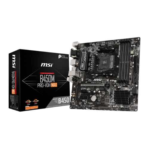 MSI B450M PRO-VDH MAX Micro ATX AM4 Motherboard