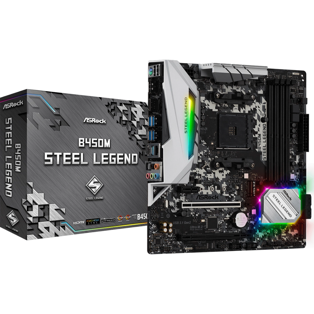 ASRock B450M Steel Legend Micro ATX AM4 Motherboard