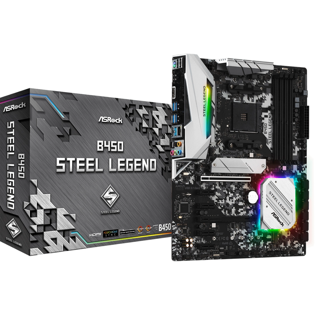 ASRock B450 Steel Legend ATX AM4 Motherboard