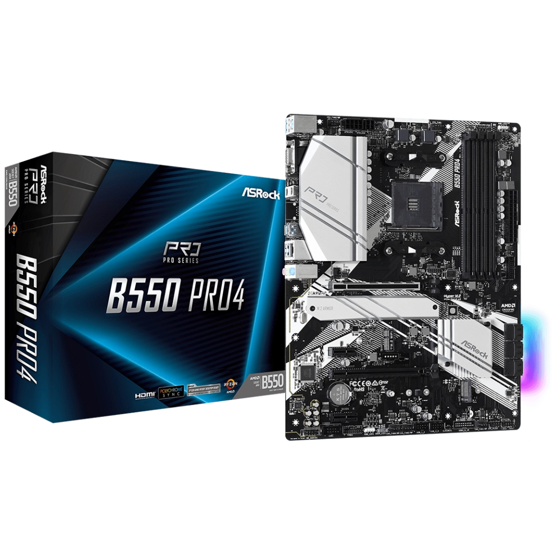 ASRock B550 Pro4 ATX AM4 Motherboard