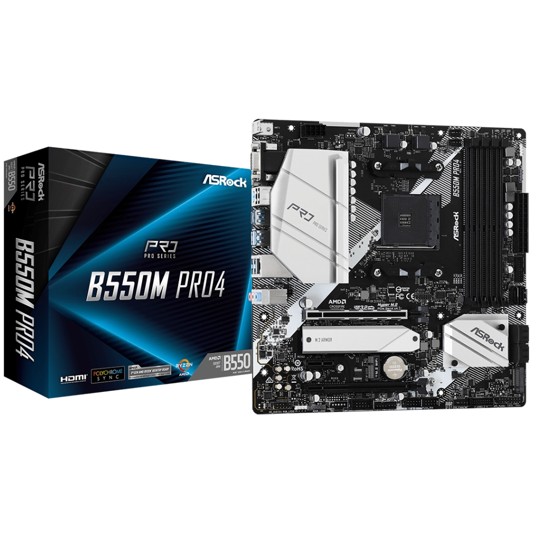 ASRock B550M Pro4 Micro ATX AM4 Motherboard