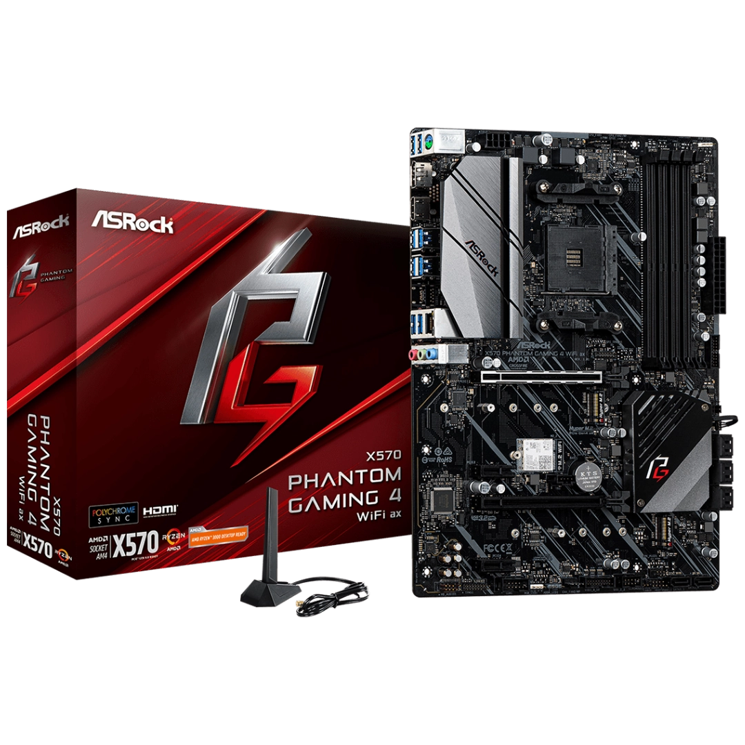 ASRock X570 Phantom Gaming 4 ATX AM4 Motherboard