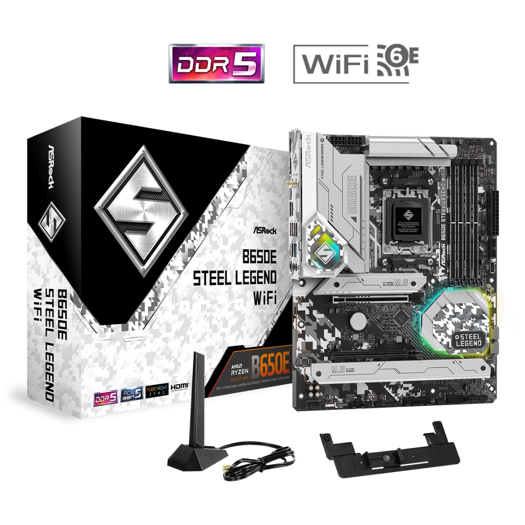 ASRock B650E STEEL LEGEND WiFi ATX AM5 Motherboard
