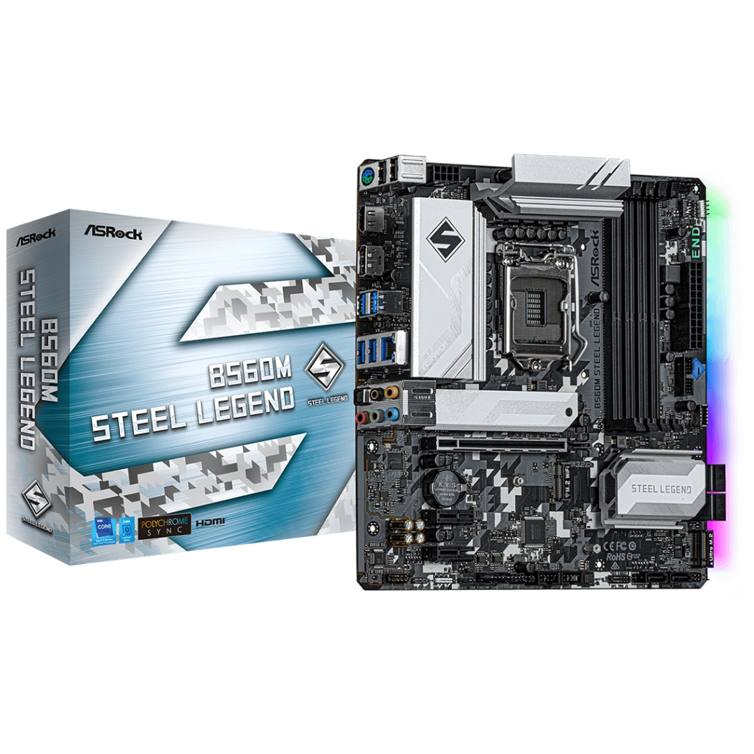 ASRock B560M Steel Legend Micro ATX LGA1200 Motherboard