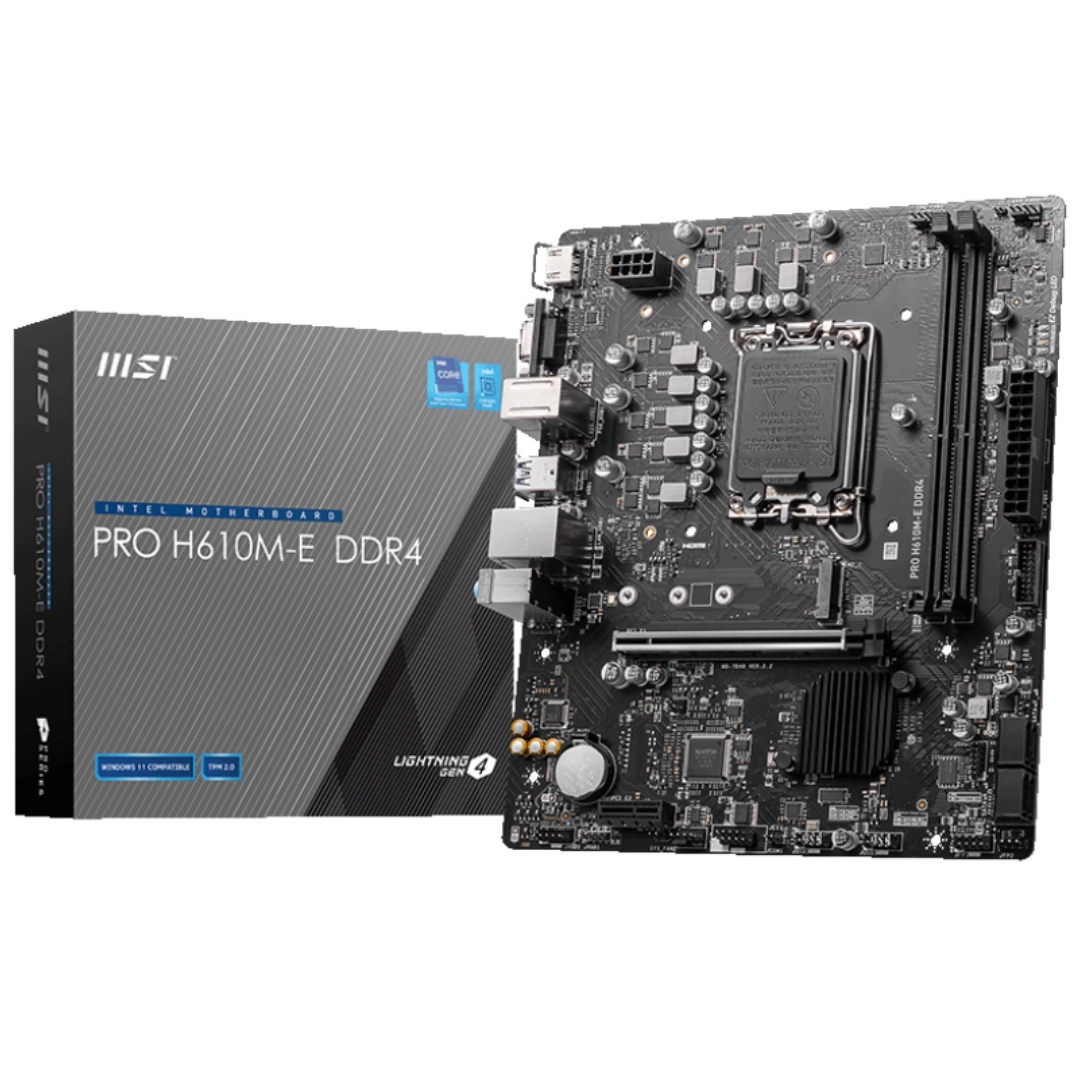 MSI PRO-H610M-E DDR4 Micro ATX LGA1700 Motherboard