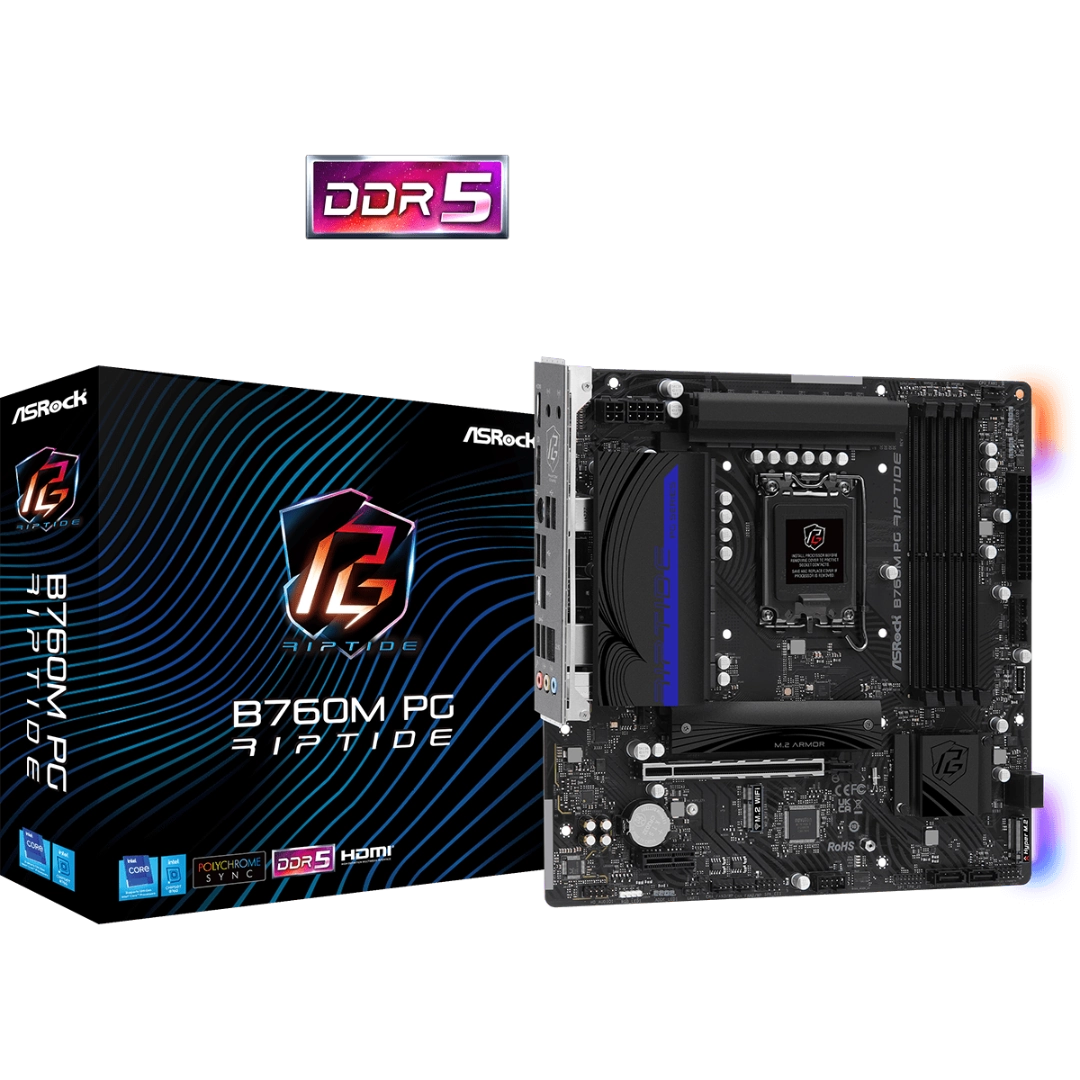ASRock B760M PG Riptide Micro ATX LGA1700 Motherboard