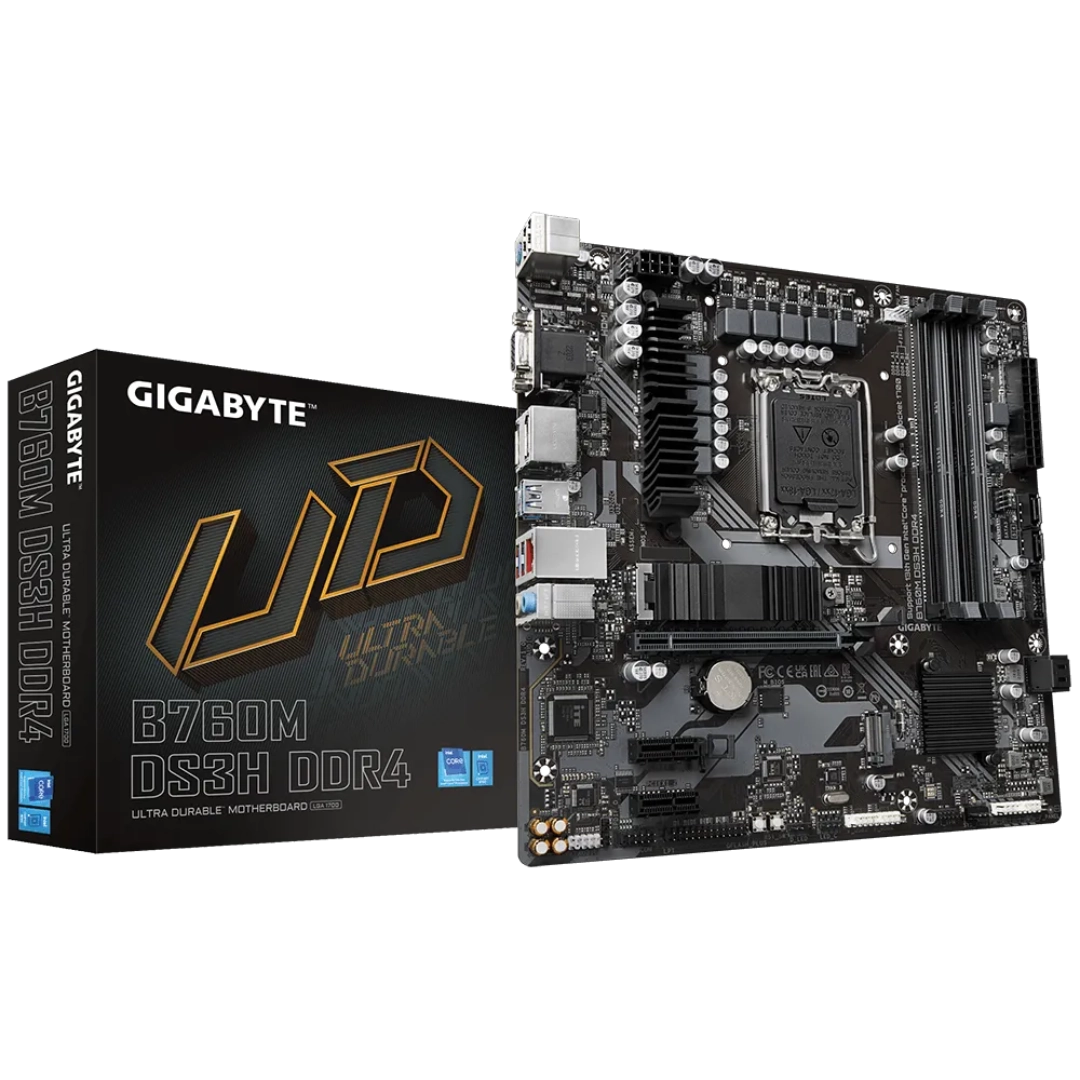 Gigabyte B760M DS3H DDR4 Micro ATX LGA1700 Motherboard