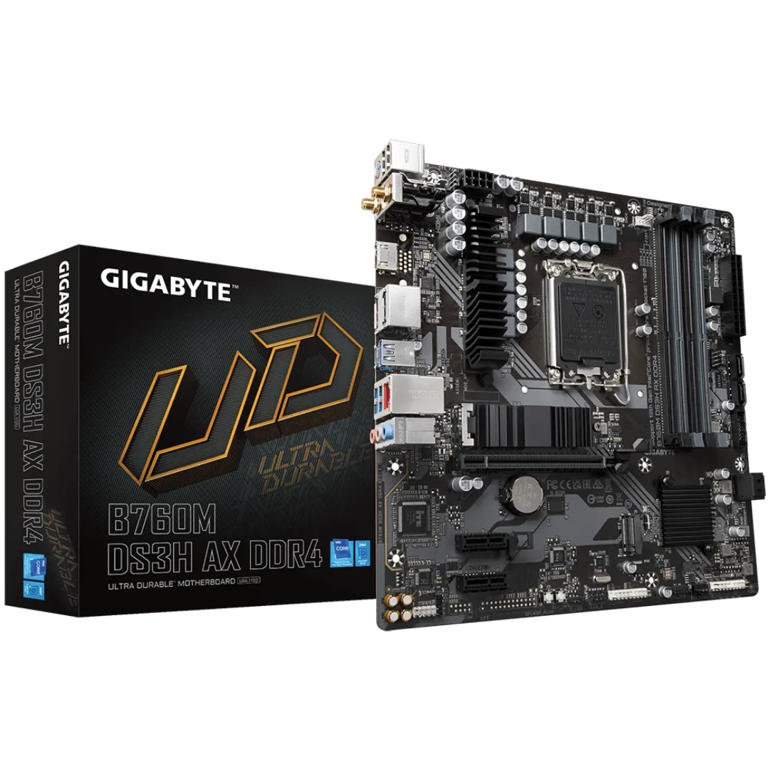 Gigabyte B760M DS3H AX DDR4 Micro ATX LGA1700 Motherboard