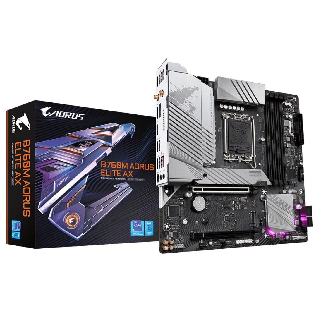 Gigabyte B760M Aorus Elite AX Micro ATX LGA1700 Motherboard